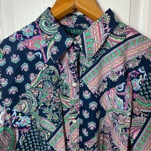LAUREN By Ralph Lauren Paisley Blouse XL
